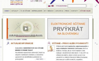 Webová stránka k sčítaniu ľudu