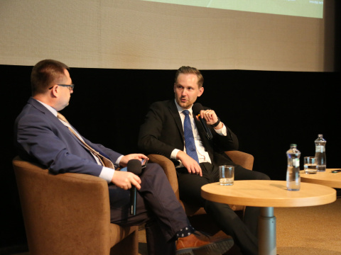 Discussion with Michal Homza (right)
